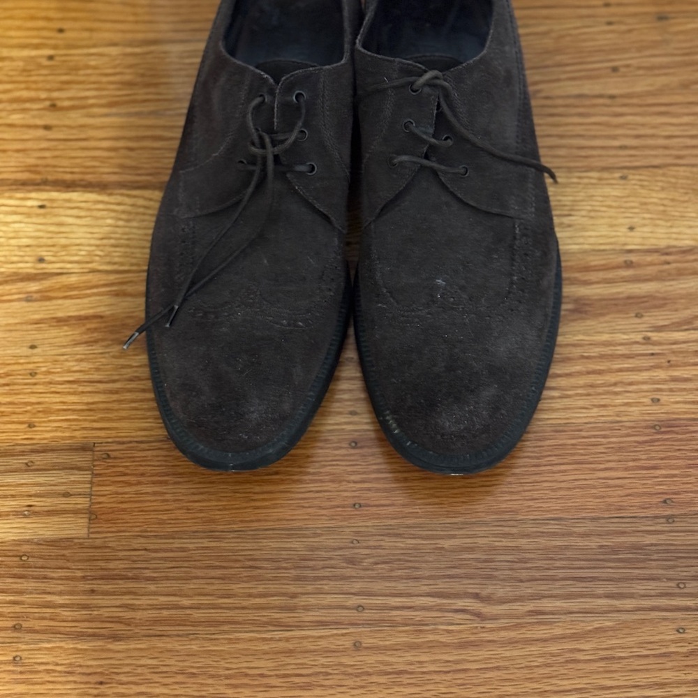 Elegant Dark Brown Suede Oxfords